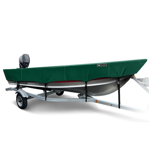 Eevelle Windstorm Boat Cover V HULL FISHING Outboard Motor w/Outboard 10' 6in. L 60in. W Green WSVFW1060B-HTR - main